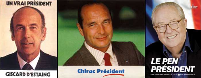 giscard chirac le pen president